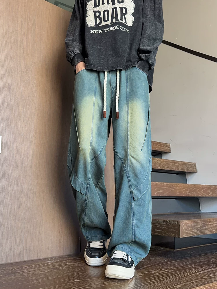 Quần jeans ống đứng phong cách retro Mỹ của Jeanswest dành cho nam, mùa xuân thu, quần dài dáng rộng thoải mái, thời trang cao cấp, thương hiệu thời thượng.