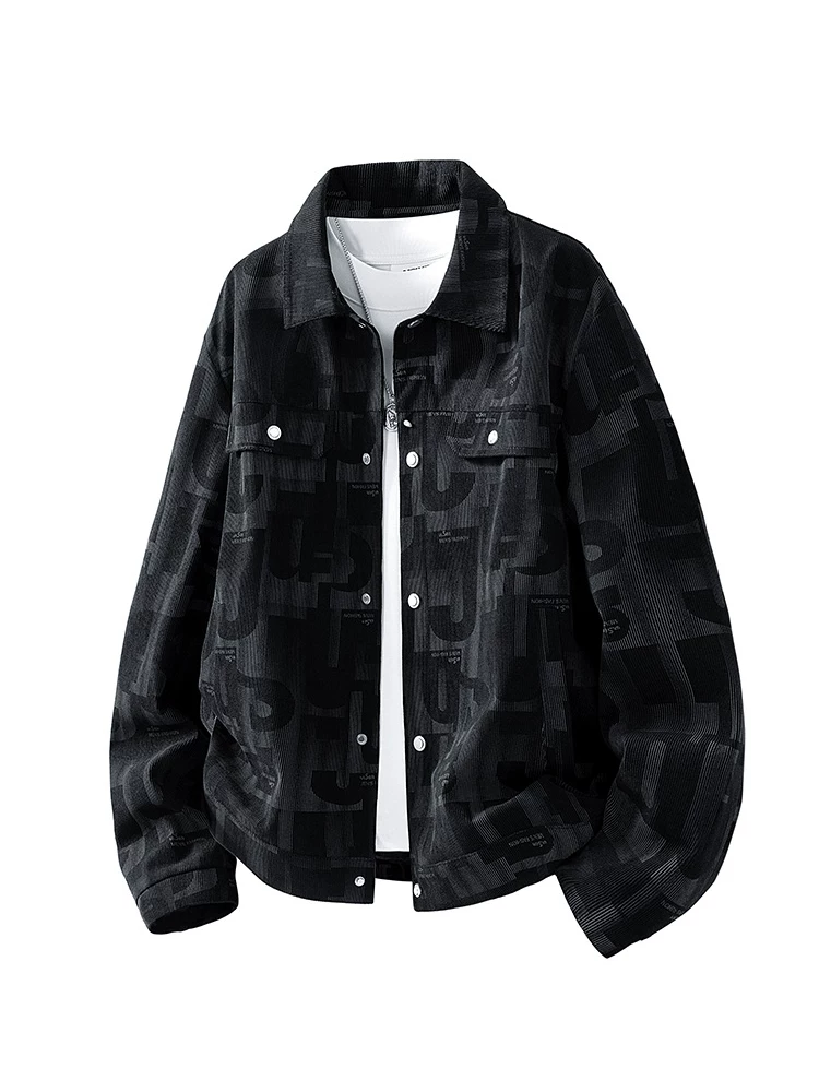 Áo khoác vải nhung cổ điển Jeanswest dành cho nam, áo khoác cao cấp dáng rộng phong cách thường ngày mùa xuân thu.