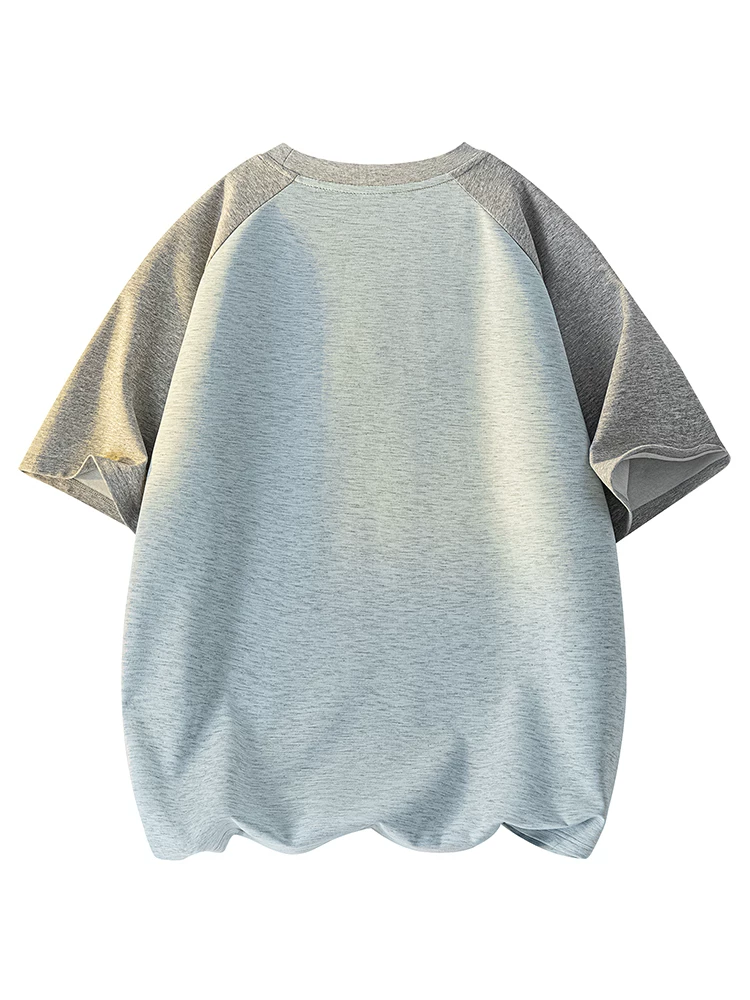 Áo thun cổ tròn phối màu thời trang phong cách Mỹ của Jeanswest dành cho nam, áo thun ngắn tay cao cấp mùa hè, rộng rãi, thoáng khí, đa năng.