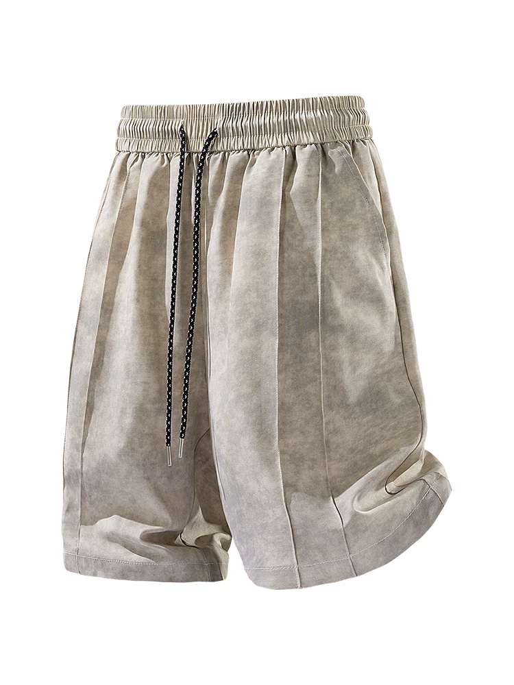 Quần short dây rút thông thường nhuộm màu tie-dye của Jeanswest dành cho nam, thương hiệu thời thượng cao cấp mùa hè, quần năm điểm dáng rộng sành điệu.