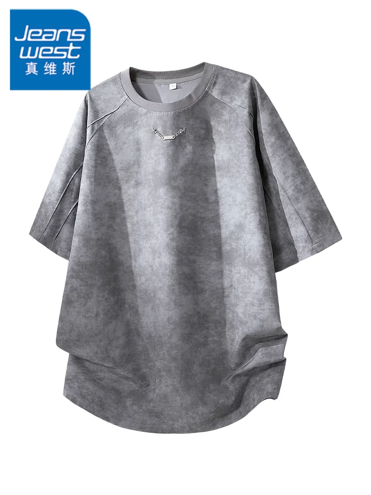 Áo thun nam cổ tròn tay ngắn Jeanswest, thương hiệu thời trang xuân hè, phong cách và cảm giác cao cấp, thoáng khí và dáng rộng.