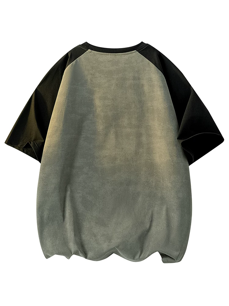 Áo thun cổ tròn phối màu tie-dye phong cách Mỹ của Jeanswest dành cho nam, dáng rộng mùa hè, cảm giác cao cấp, thoáng khí, áo ngắn tay thân thiện với làn da.