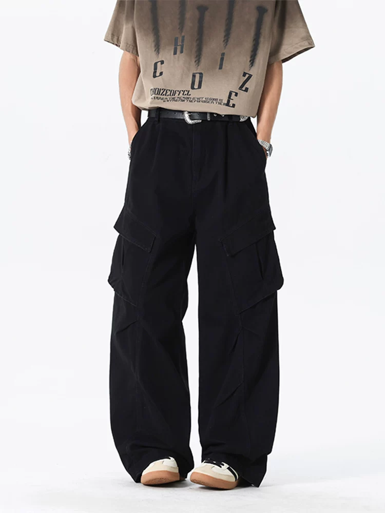 Quần dài kaki nam Jeanswest 100% cotton nguyên chất kiểu Mỹ, ống rộng, chất liệu dày dặn, mặc mùa xuân thu, phong cách casual.