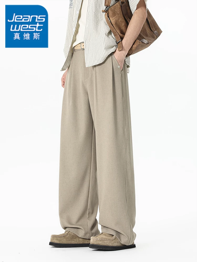 Quần dài nam Jeanswest 2026 kiểu mới, chất liệu lanh mềm mại, thoáng khí, cao cấp, dáng rộng, thích hợp cho mùa hè.