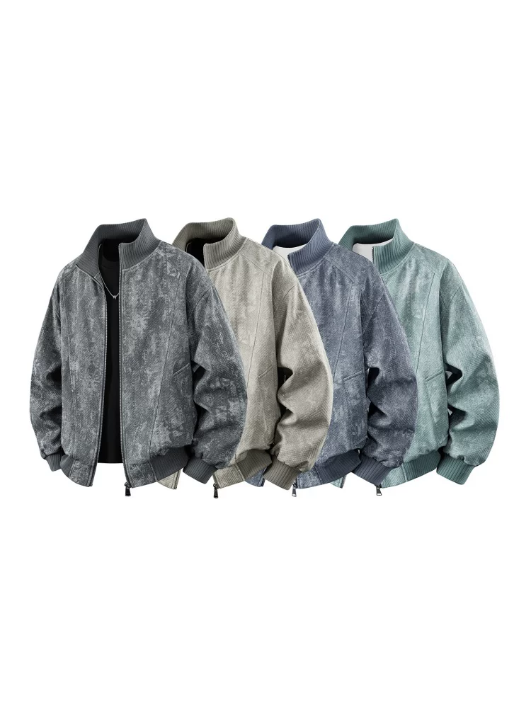 Áo khoác cổ đứng phong cách retro của Jeanswest dành cho nam, mùa xuân thu, thương hiệu thời thượng cao cấp, áo khoác ngoài phong cách thoải mái, cá tính.