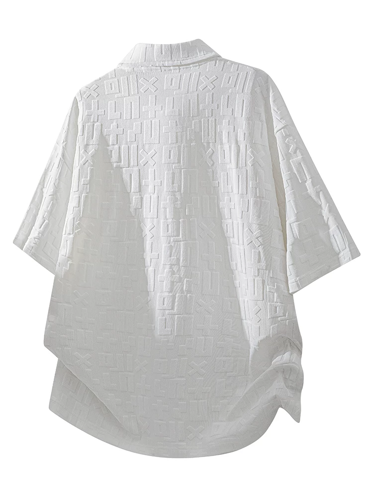 Áo sơ mi POLO dệt hoa văn màu trơn Jeanswest Áo thun nam mùa hè cao cấp dáng rộng thông thường thoáng khí thân thiện với làn da áo sơ mi ngắn tay