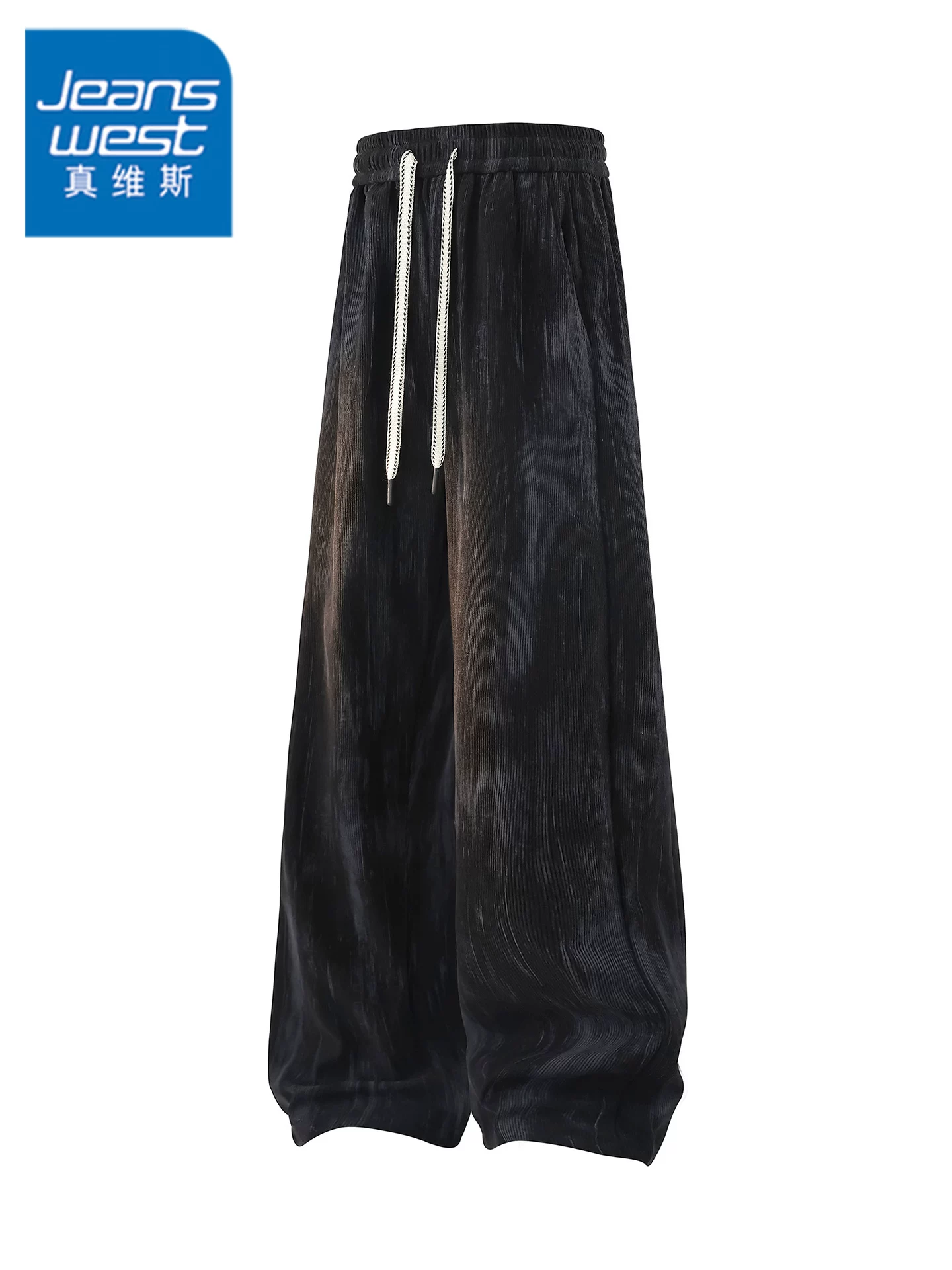 Quần dài nam Jeanswest kiểu Mỹ, dáng suông, có dây rút, chất liệu cao cấp, ống rộng, đa năng, thích hợp cho mùa xuân và mùa thu.