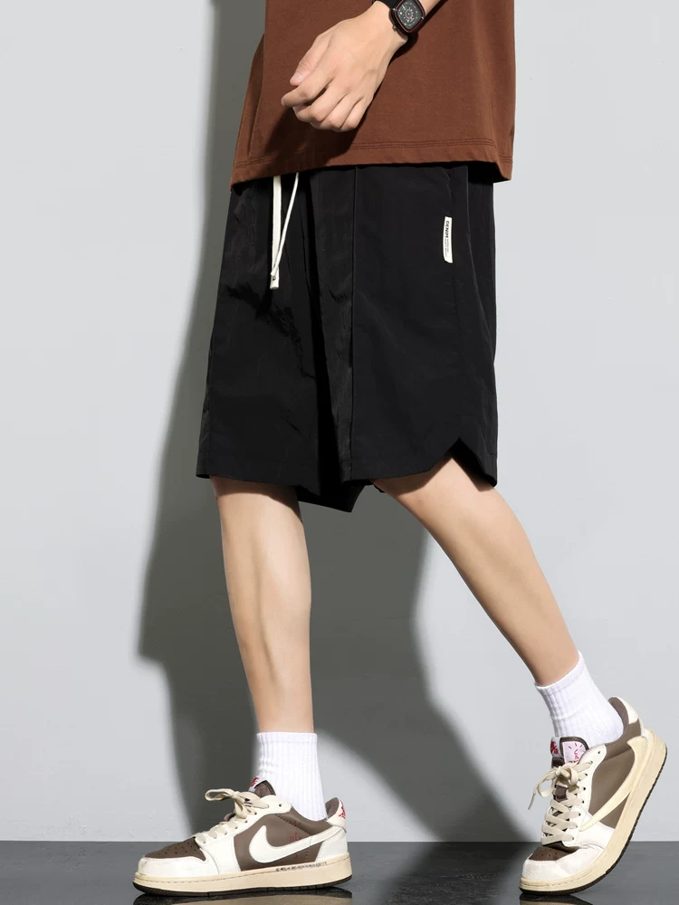 Quần short công sở vải lụa băng Jeanswest dành cho nam, quần short ngoài trời mỏng đa năng nhanh khô mùa hè, quần short dài đến đầu gối đi biển.