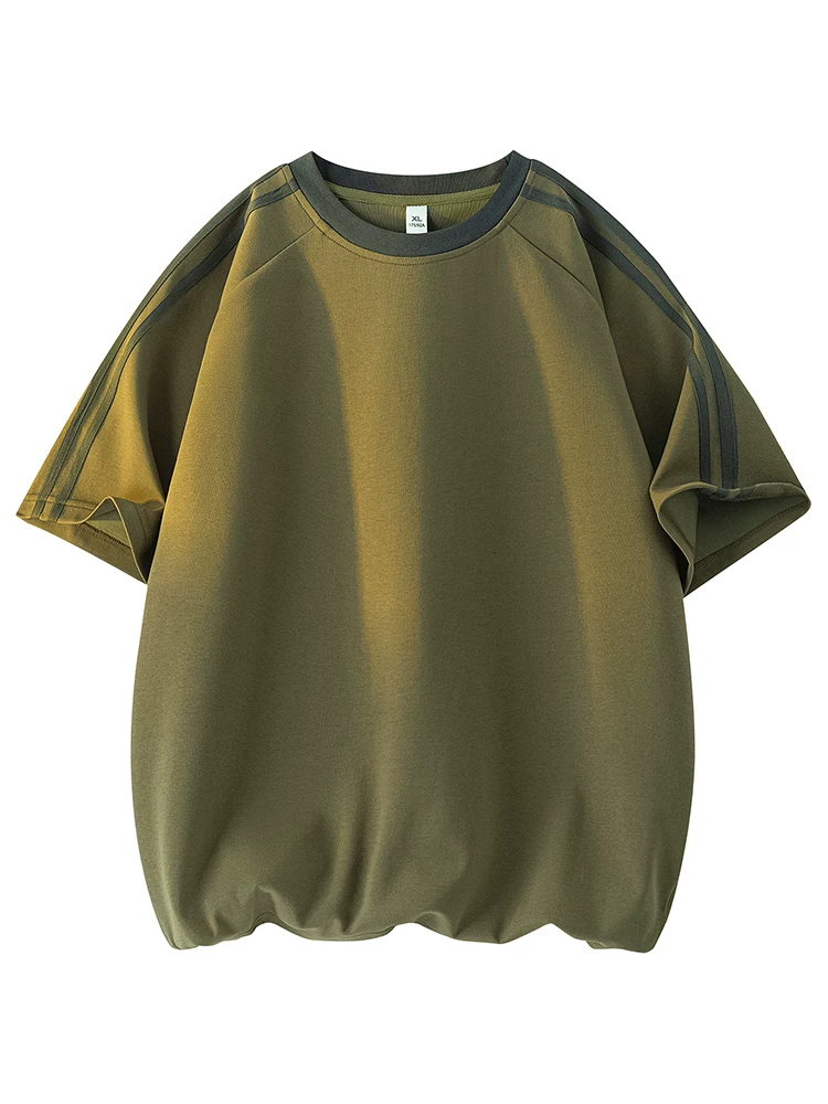 Áo thun cổ tròn kẻ sọc phong cách Mỹ của Jeanswest dành cho nam, áo thun ngắn tay thoáng khí, thân thiện với làn da, hợp thời trang mùa hè.