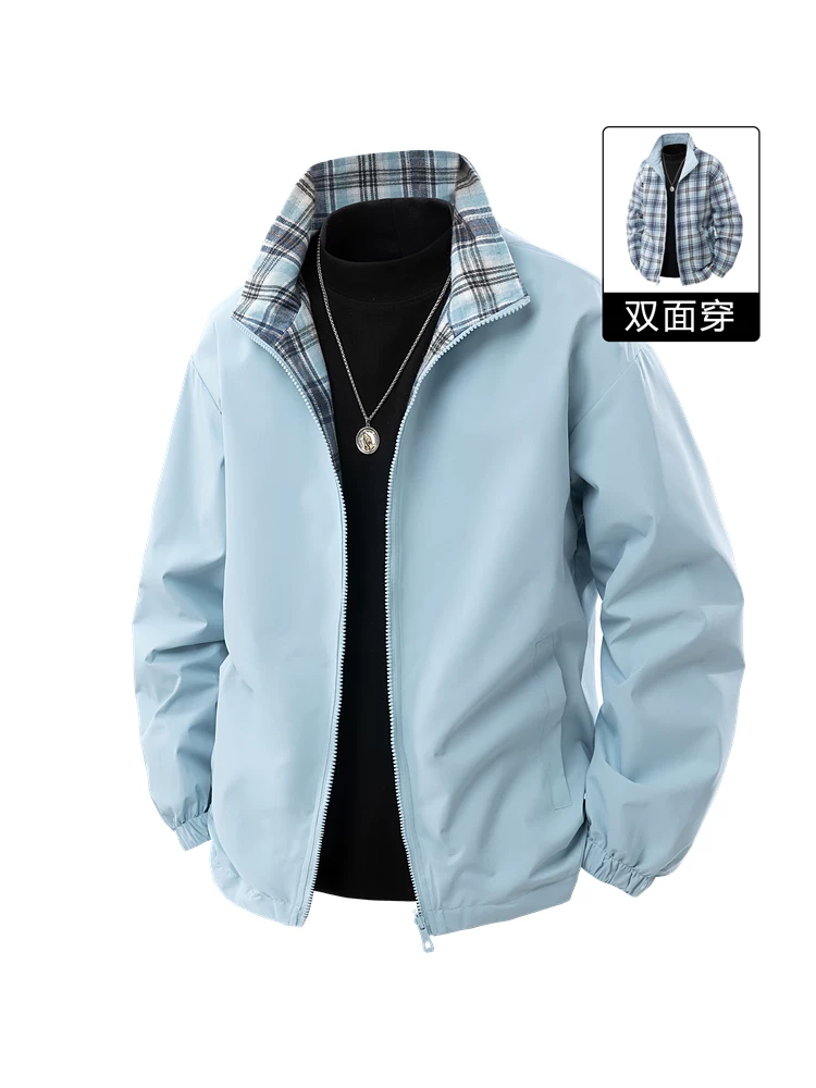 Áo khoác cổ đứng kẻ sọc kiểu Mỹ của Jeanswest dành cho nam, mùa xuân thu, thương hiệu thời thượng cao cấp, áo khoác ngoài sành điệu và cá tính.
