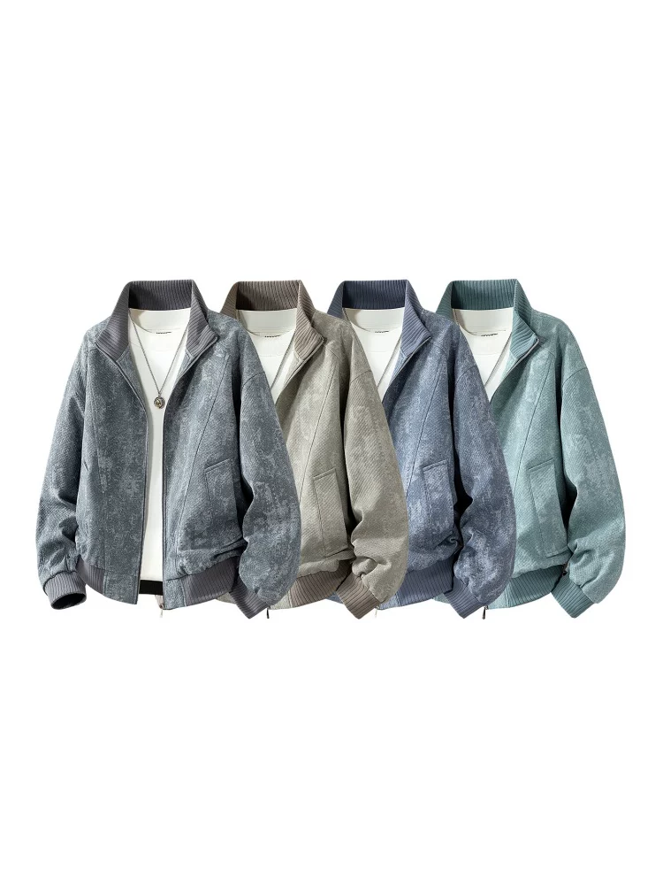 Áo khoác cổ đứng phong cách retro của Jeanswest dành cho nam, mùa xuân thu, thương hiệu thời thượng cao cấp, áo khoác ngoài dáng rộng thoải mái.