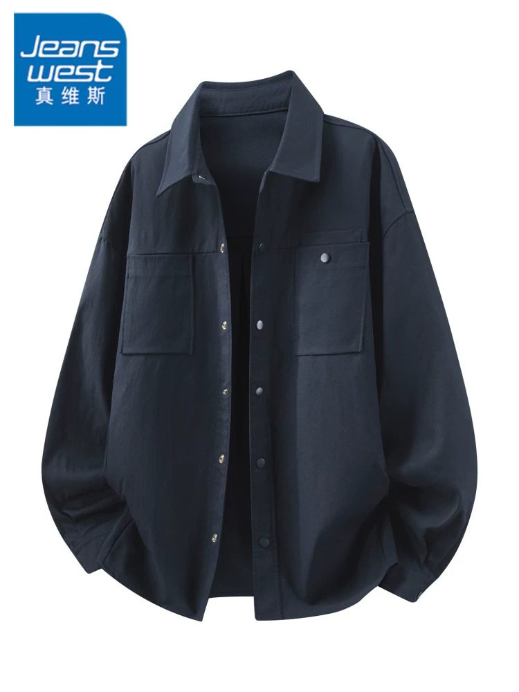 Áo khoác nam Jeanswest dáng rộng, cổ điển, xu hướng mới xuân thu 2026, thương hiệu cao cấp, thời trang.