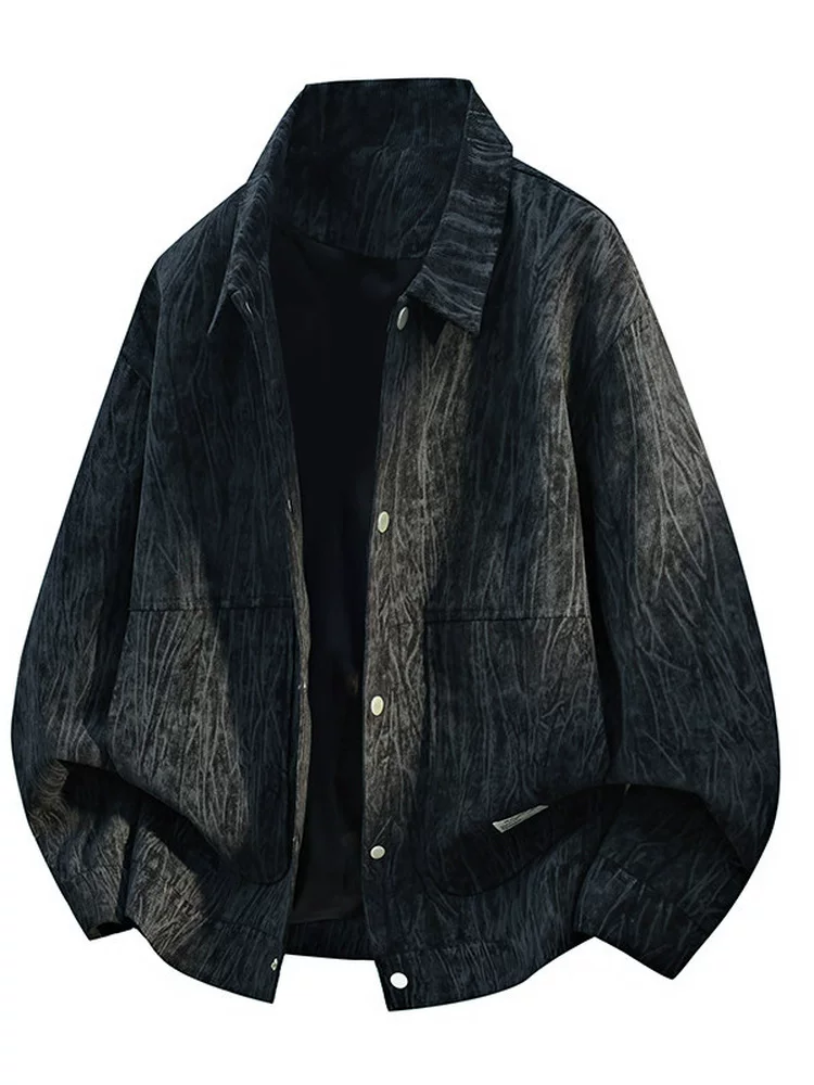 Áo khoác cao cấp màu đen kiểu Mỹ của Jeanswest dành cho nam, áo khoác dáng rộng cỡ lớn mới cho mùa xuân, mùa thu và mùa đông.
