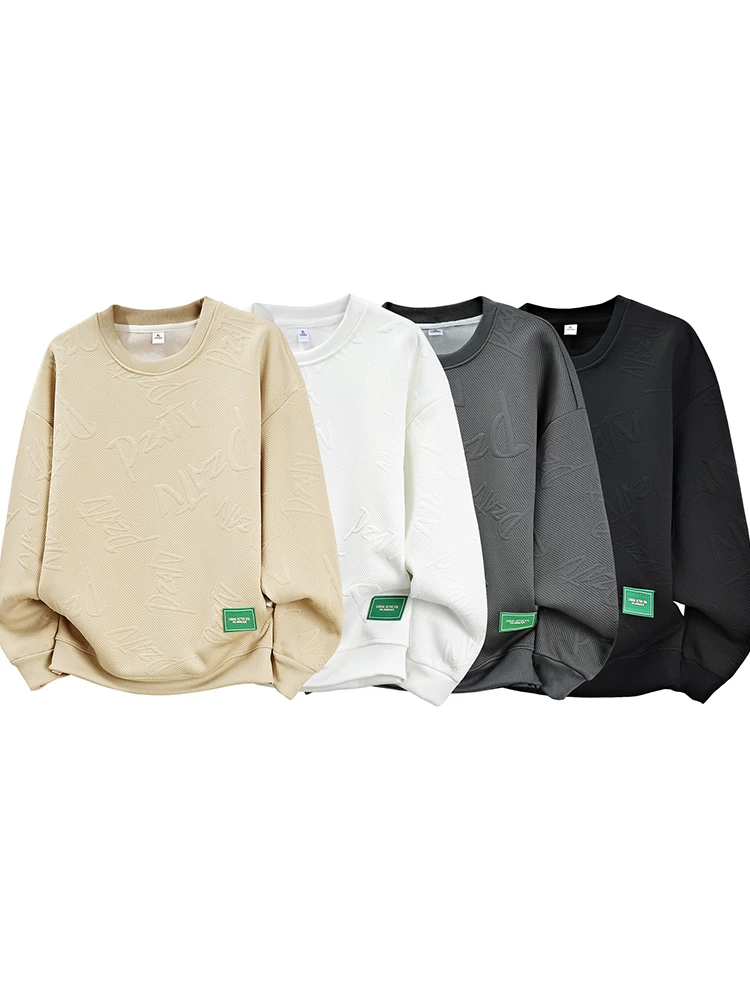 Áo len dệt kim cổ tròn kiểu Mỹ của Jeanswest dành cho nam, mùa xuân thu, thương hiệu thời thượng cao cấp, áo thời trang.