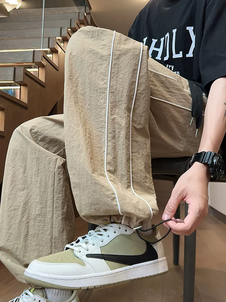 Quần jeanswest nam mùa hè vải lụa mỏng mới kiểu dáng thẳng rộng phong cách Mỹ quần thường ngày