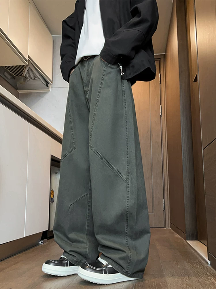 Quần dài nam Jeanswest 100% cotton, dáng rộng thoải mái, phong cách thường ngày, thương hiệu thời thượng, kiểu Mỹ cao cấp, ống rộng, mùa xuân thu.