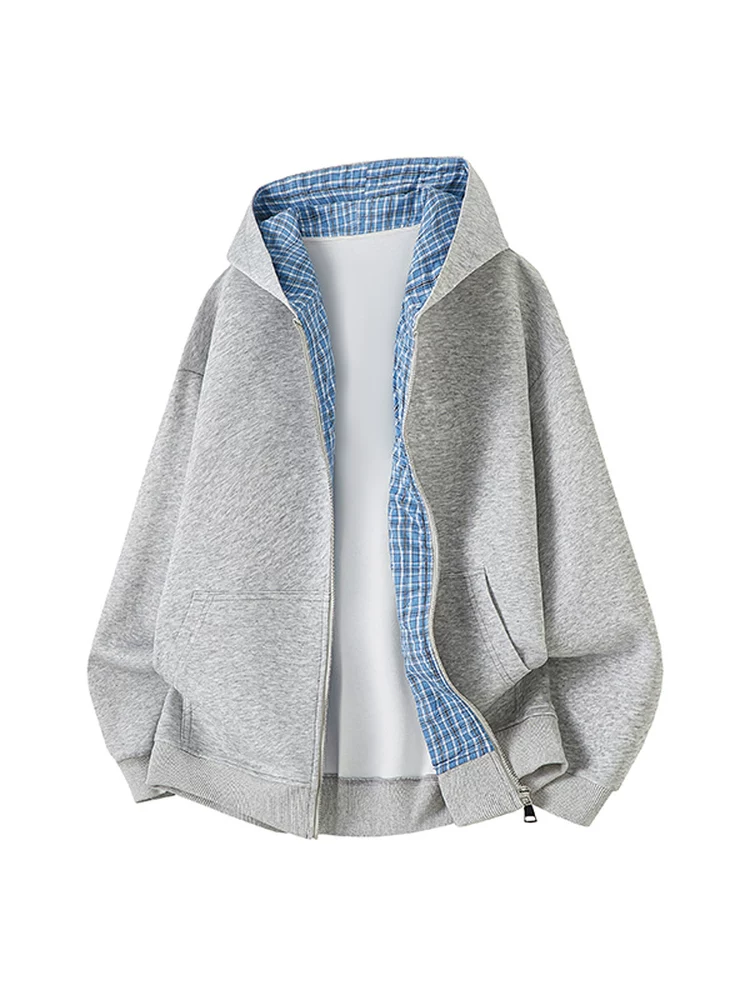 Áo khoác cardigan có mũ trùm đầu kiểu Mỹ của Jeanswest dành cho nam mùa xuân thu mới áo khoác thương hiệu thời trang cao cấp mới