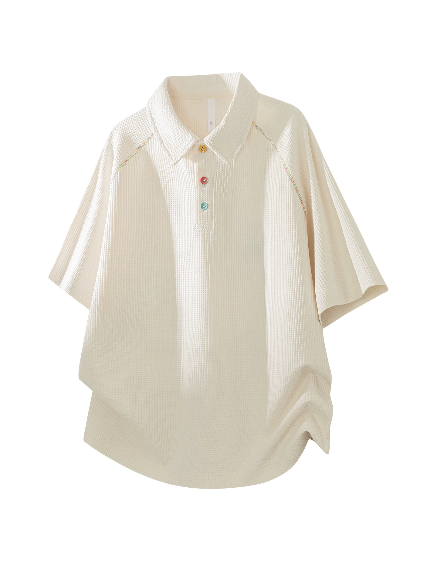 Áo thun polo nam Jeanswest kiểu Mỹ, chất liệu waffle, cổ bẻ, cao cấp, mùa hè, rộng rãi, thoải mái, thoáng khí, thân thiện với da.