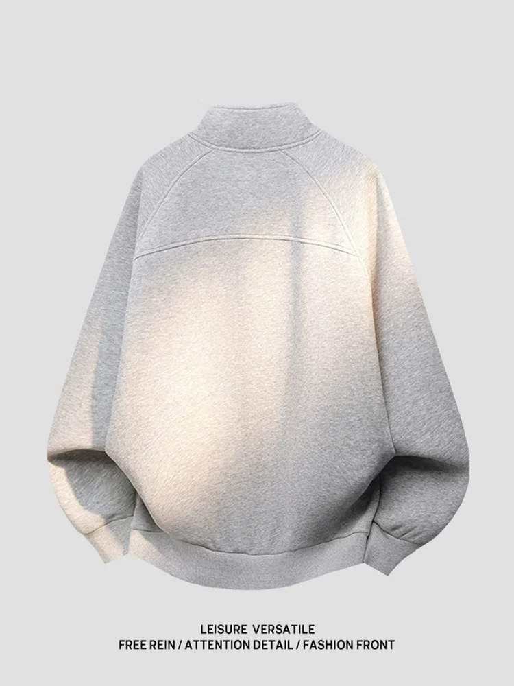 Áo len cardigan cổ đứng kiểu Mỹ của Jeanswest dành cho nam, áo thun dáng rộng thoải mái mùa xuân thu, áo hàng hiệu cao cấp hợp thời trang đa năng.