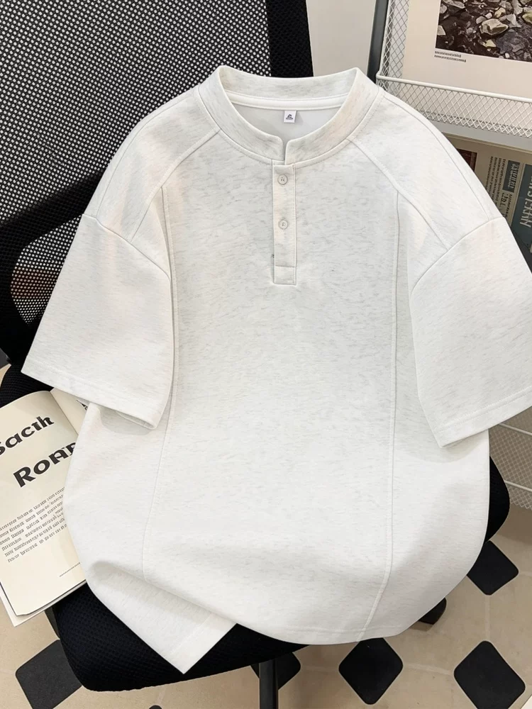Áo thun cao cấp dáng rộng phong cách Mỹ của thương hiệu Jeanswest dành cho nam, áo thun ngắn tay màu trơn đa năng, thoáng khí, thân thiện với làn da.