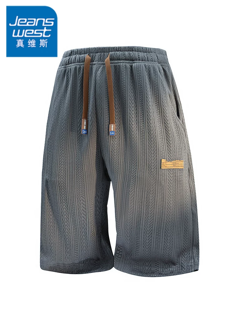 Quần short nam kiểu Mỹ có dây buộc, chất liệu cao cấp, thoáng khí, phong cách thể thao, thời trang, thương hiệu Jeanswest, kiểu dáng năm phần.