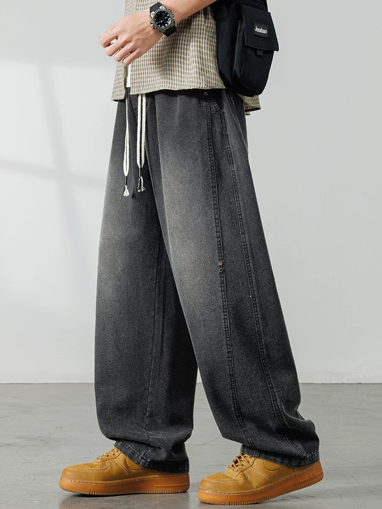 Quần jeans nam thương hiệu thời trang phong cách Mỹ của Jeanswest, quần dài dáng rộng thoải mái, đa năng, phong cách đường phố mùa xuân thu.