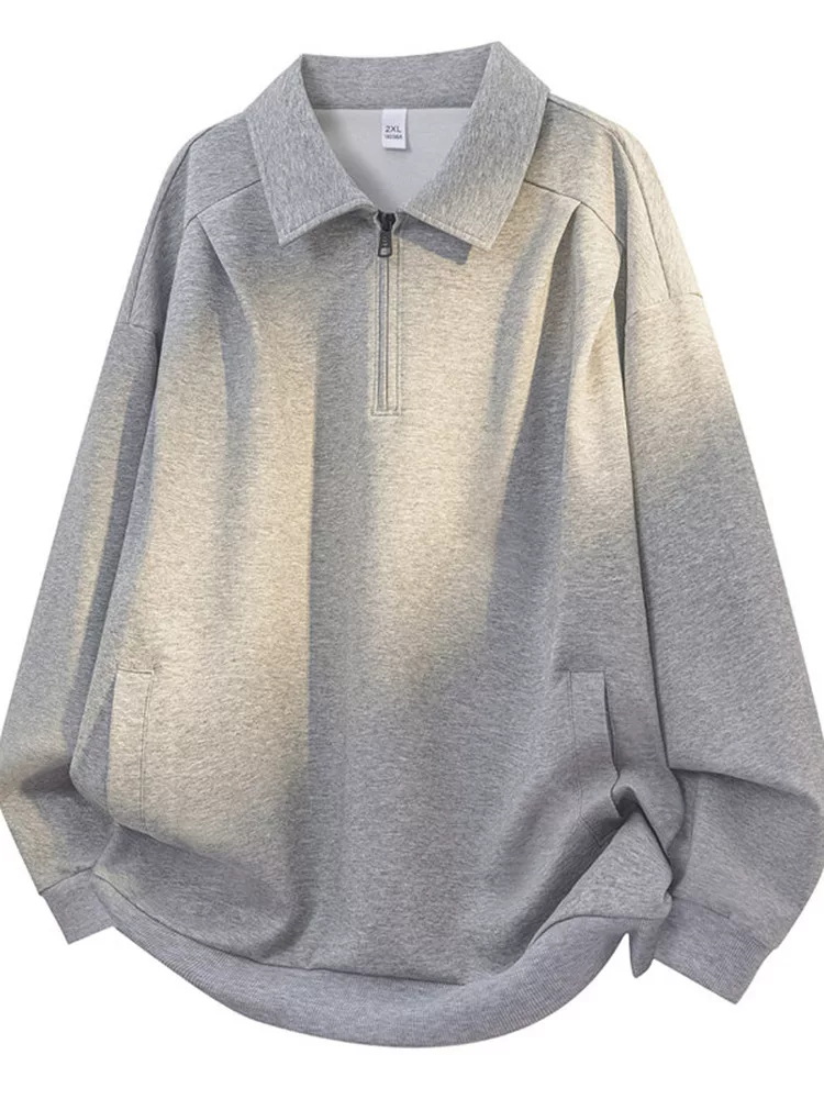 Áo nỉ nam Jeanswest kiểu Mỹ thời thượng, nửa khóa kéo, mẫu mới xuân thu 2026, chất liệu cao cấp, dáng rộng.