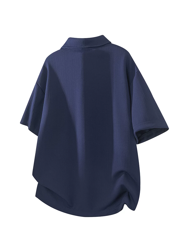 Áo thun nam cổ trụ nửa khóa kéo kiểu Mỹ của Jeanswest, mùa xuân hè, thương hiệu thời trang cao cấp, dáng rộng thoải mái, thoáng khí, tay ngắn.