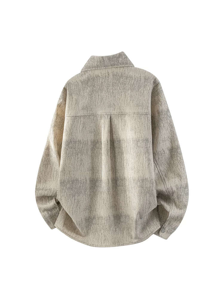 Áo sơ mi dài tay thiết kế nhuộm màu thời thượng của thương hiệu Jeanswest dành cho nam, áo khoác sơ mi dáng rộng cổ điển mùa xuân thu.