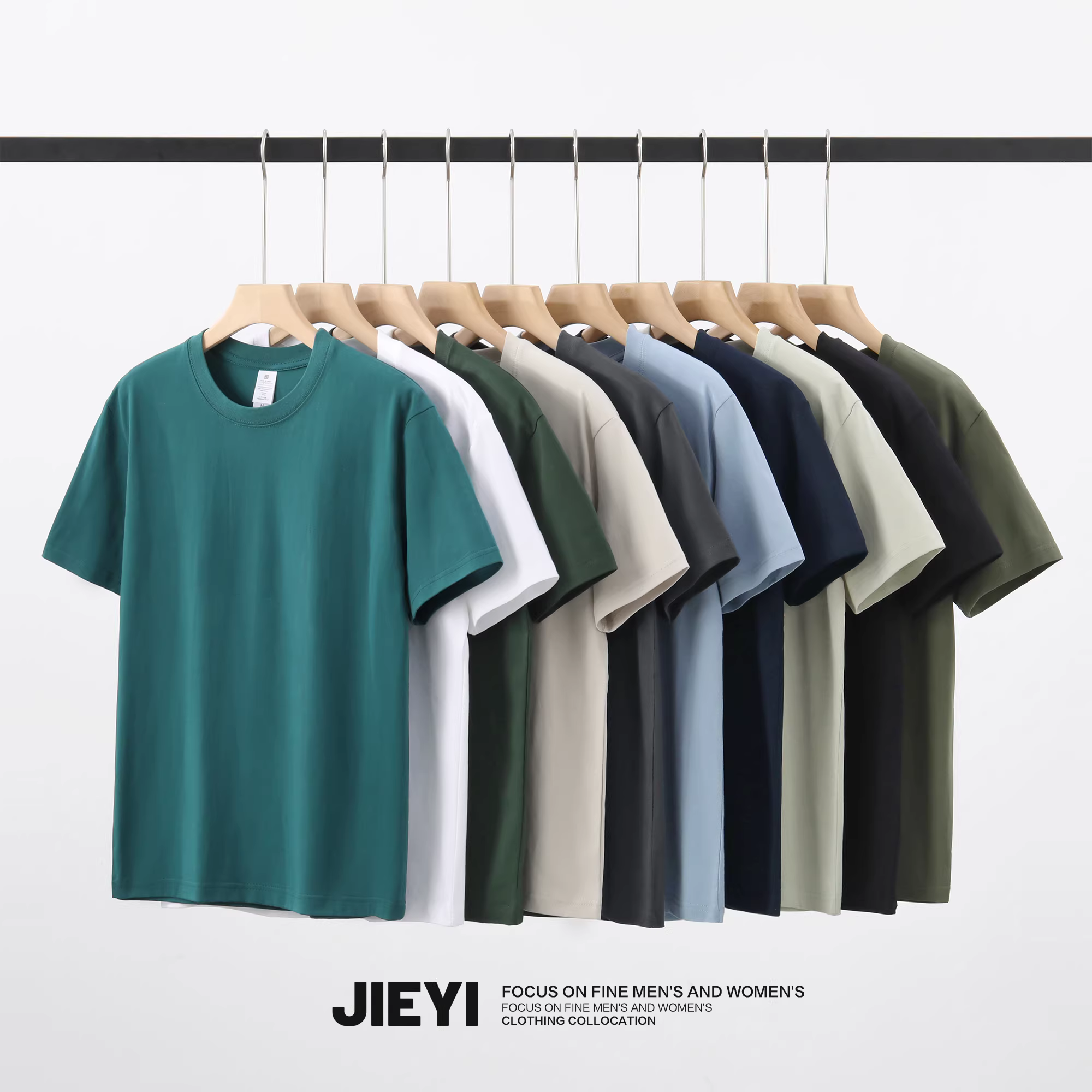 Áo thun ngắn tay kiểu Nhật đơn giản và phong cách dành cho nam, áo thun cơ bản hoàn toàn bằng cotton, áo thun cotton nguyên chất thoáng khí cho mùa hè.