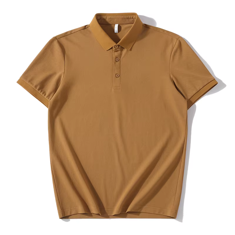 Áo polo cotton pique trơn màu JIEYI kiểu Pháp Paris thoáng khí, áo thun nam ngắn tay thoáng mát