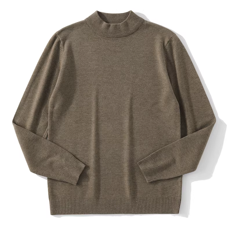 Áo len nam Jieyi màu trơn đa năng, cổ lọ nửa cao, 11 màu, kiểu dáng thời trang ôm body