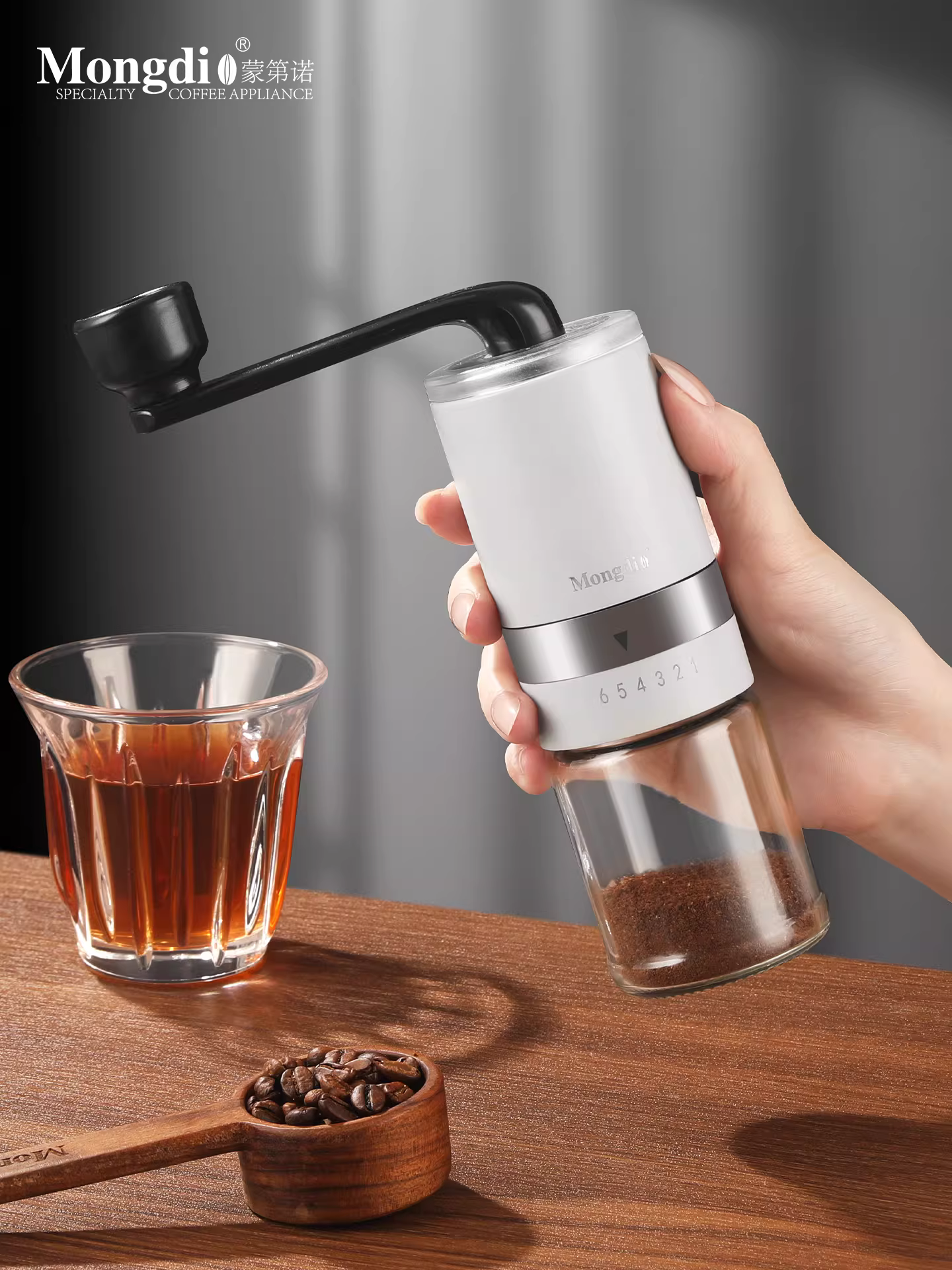 Máy xay cà phê cầm tay Mongdio Máy xay cà phê thủ công để xay hạt cà phê Máy xay cà phê cầm tay tại nhà