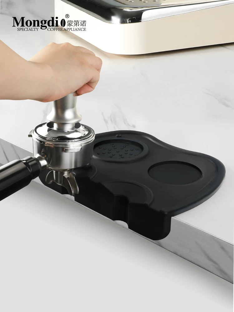 Tấm lót cà phê Mongdio bằng silicon, thảm lót cà phê, thảm vải ép cà phê, phụ kiện tay cầm máy pha cà phê espresso