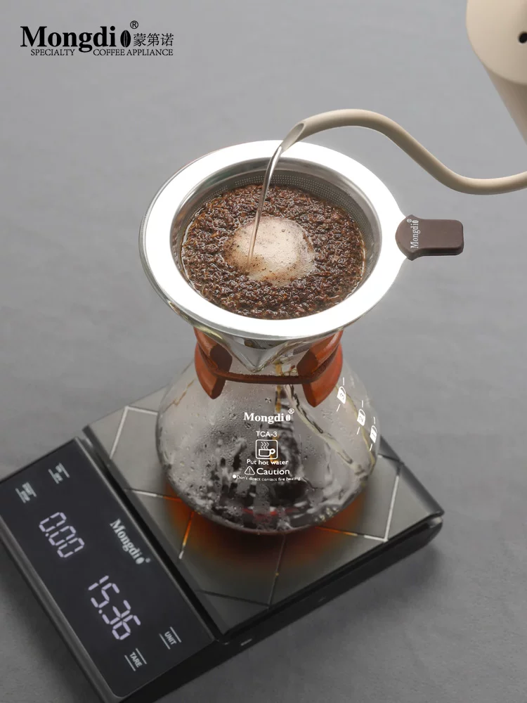 Bộ pha cà phê thủ công Mongdio, bộ pha cà phê lạnh, bình thủy tinh mây, bình dày, cốc chia sẻ, cốc lọc