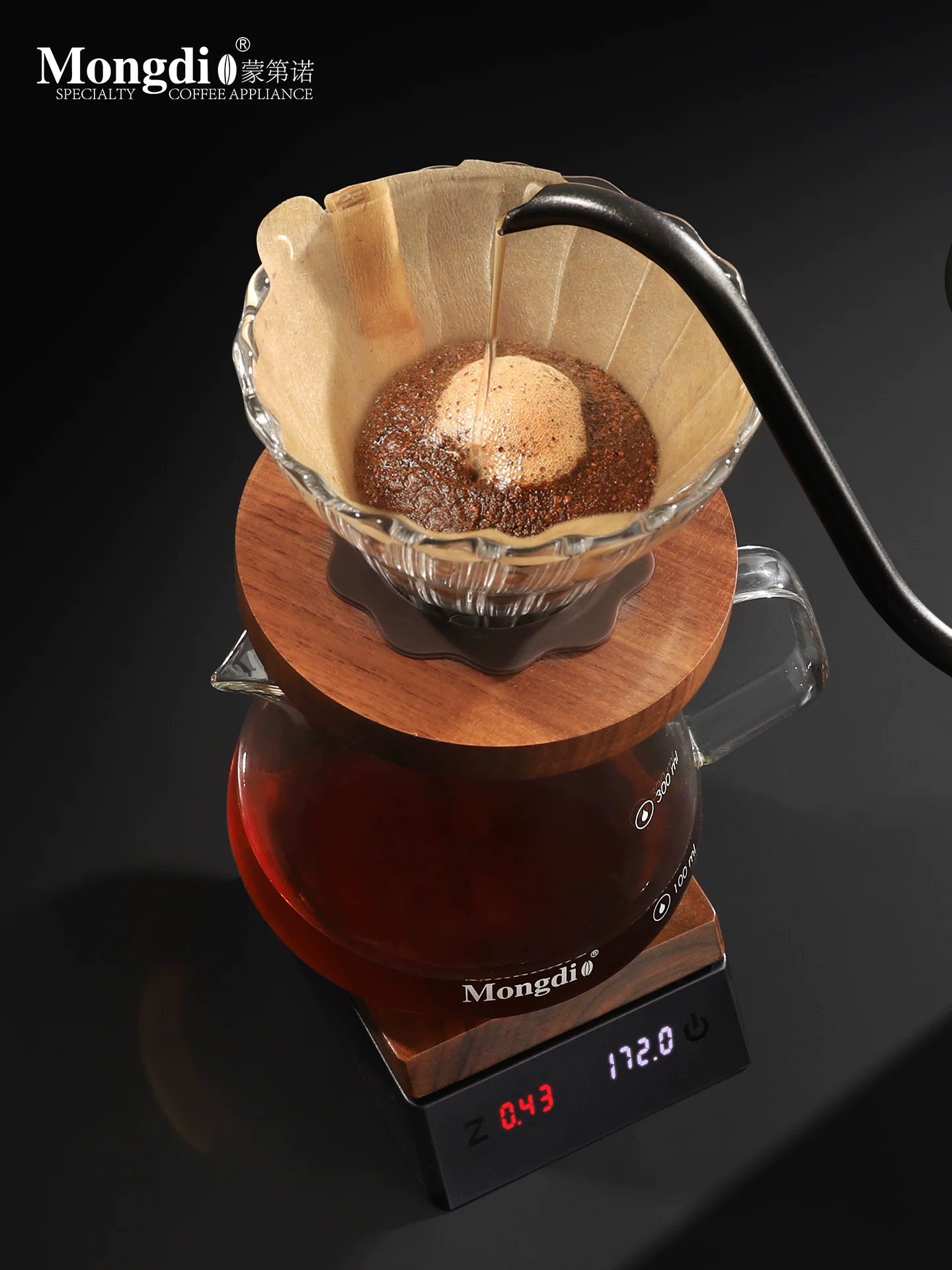 Cân kỹ thuật số cà phê Mongdio, cân cà phê espresso, cân kỹ thuật số đặc biệt dành cho cà phê pha thủ công, cân cà phê thông minh mini