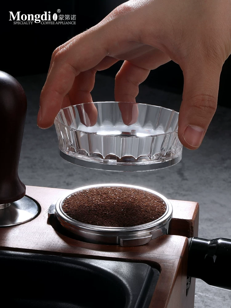 Vòng thu bột cà phê Mongdio, dụng cụ phân phối bột kiểu Ý, dụng cụ thu bột từ tính, vòng chống bay bột đa năng 51/58mm