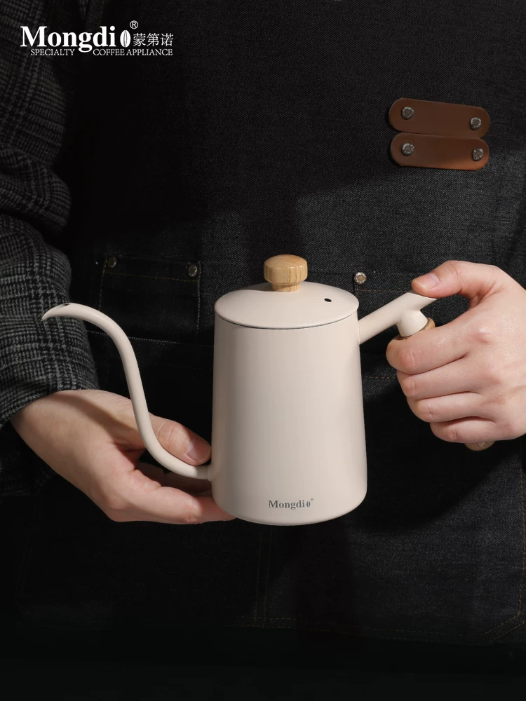 Ấm pha cà phê kiểu Pour-over Mongdio, ấm pha cà phê bằng thép không gỉ có vòi dài, ấm pha cà phê chuyên nghiệp.
