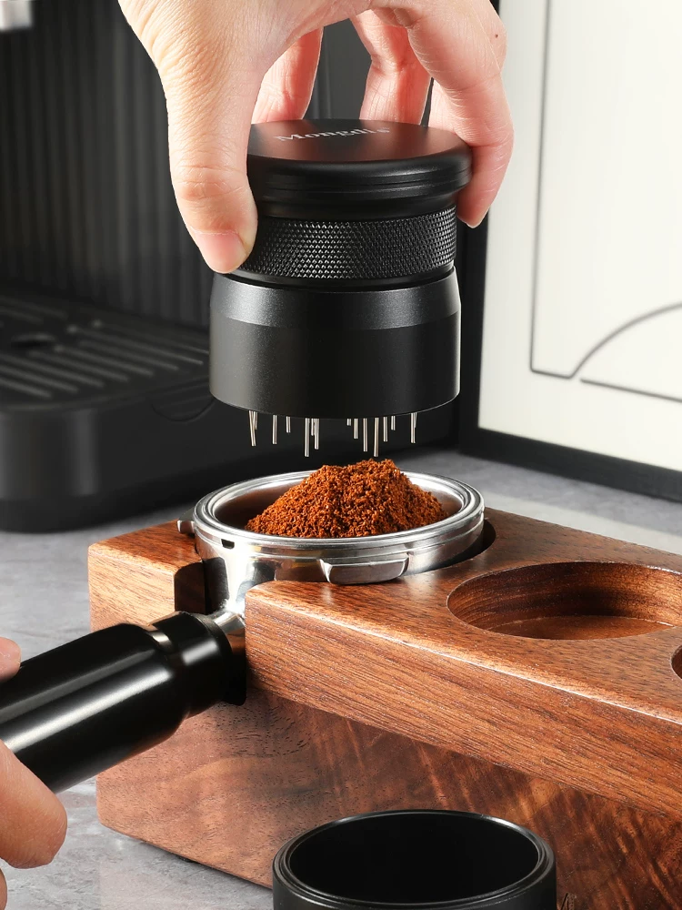 Nhà phân phối bột cà phê Mongdio, máy phân phối bột dạng kim xoay có thể điều chỉnh, phân tán các cục và bột.