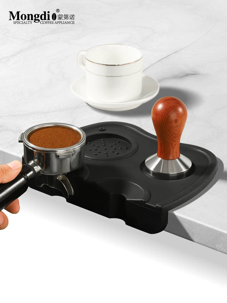 Khăn lót tamper cà phê Mongdio, thảm lót cà phê, vải lót bột cà phê, giá đỡ tamper cà phê, thảm chống trượt cho quầy bar, thảm góc bàn