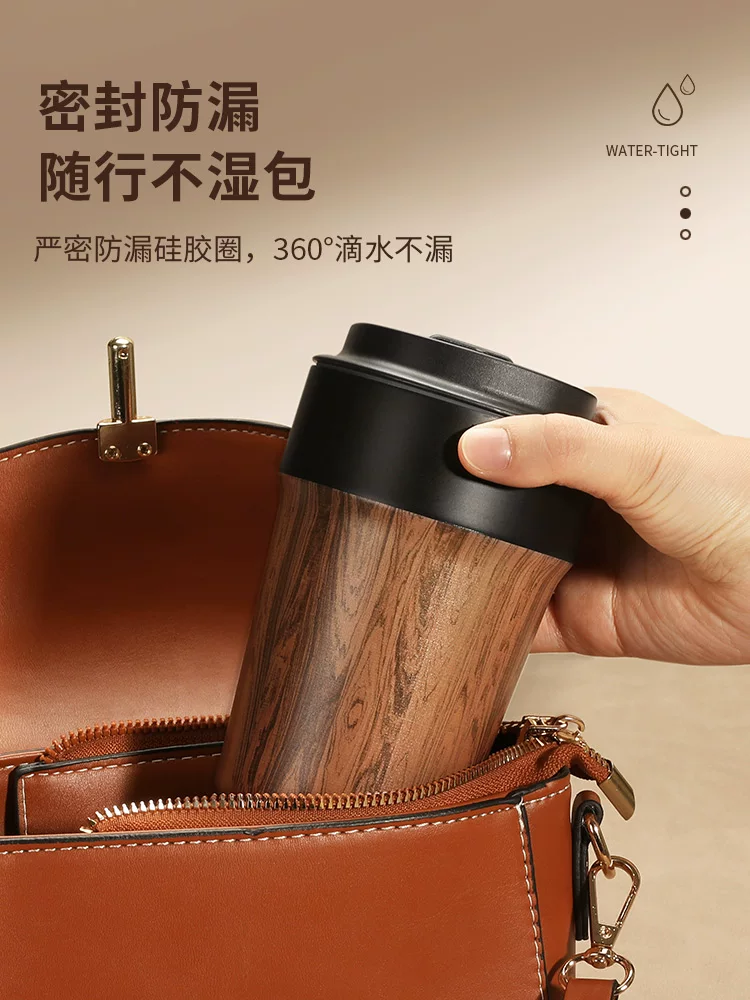 Mongdio cốc cà phê gốm giữ nhiệt cốc du lịch di động cốc nước cao cấp retro cao cấp tinh tế cốc