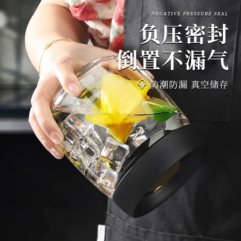 Hũ đựng cà phê bột Mongdio, hũ kín chân không, hũ đựng cà phê hạt, hũ thủy tinh, hũ đựng trà