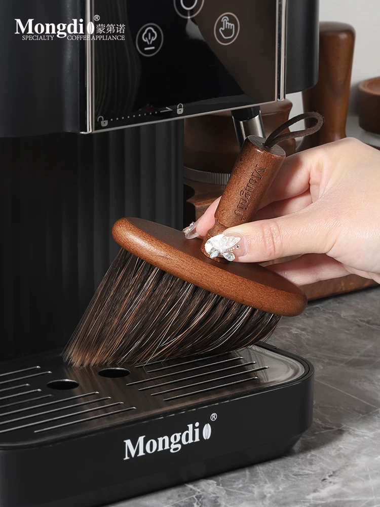 Bàn chải làm sạch bột cà phê Mongdio bàn chải cà phê bàn chải làm sạch bột cà phê bàn chải quét bụi quầy bar bàn chải lông dụng cụ