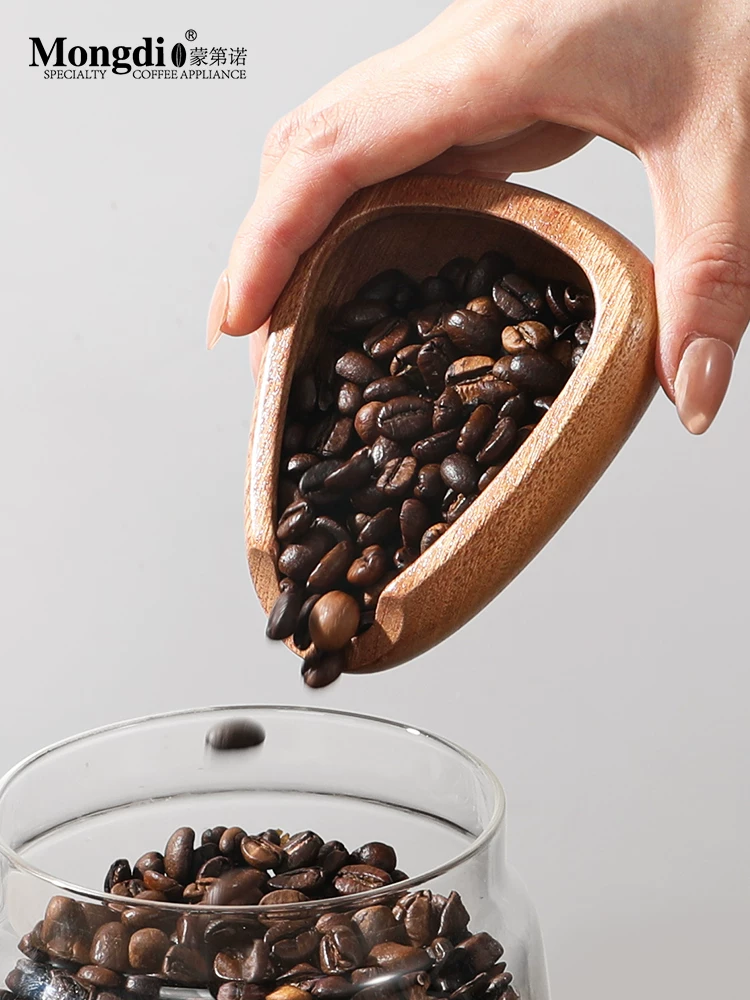 Khay cân hạt cà phê Mongdio, đĩa đựng hạt cà phê, khay cân hạt cà phê pha bằng tay, cốc cân và phân phối hạt cà phê, thìa đo lường.