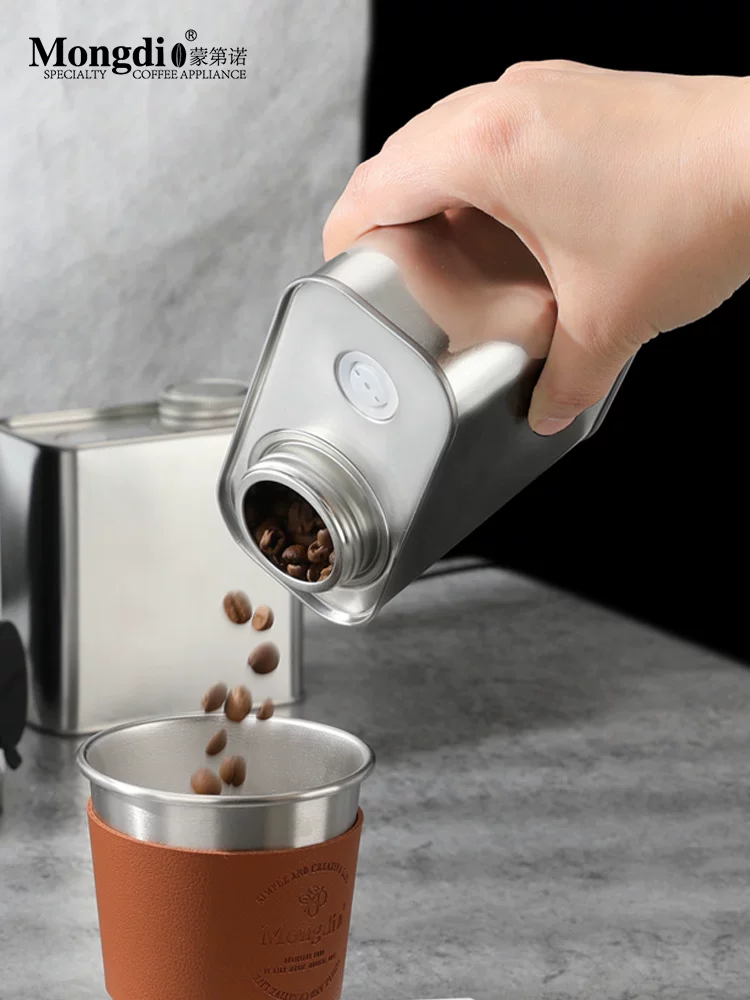 Hộp đựng cà phê bằng thiếc có van một chiều, hộp đựng cà phê dạng bột kín, hộp đựng trà