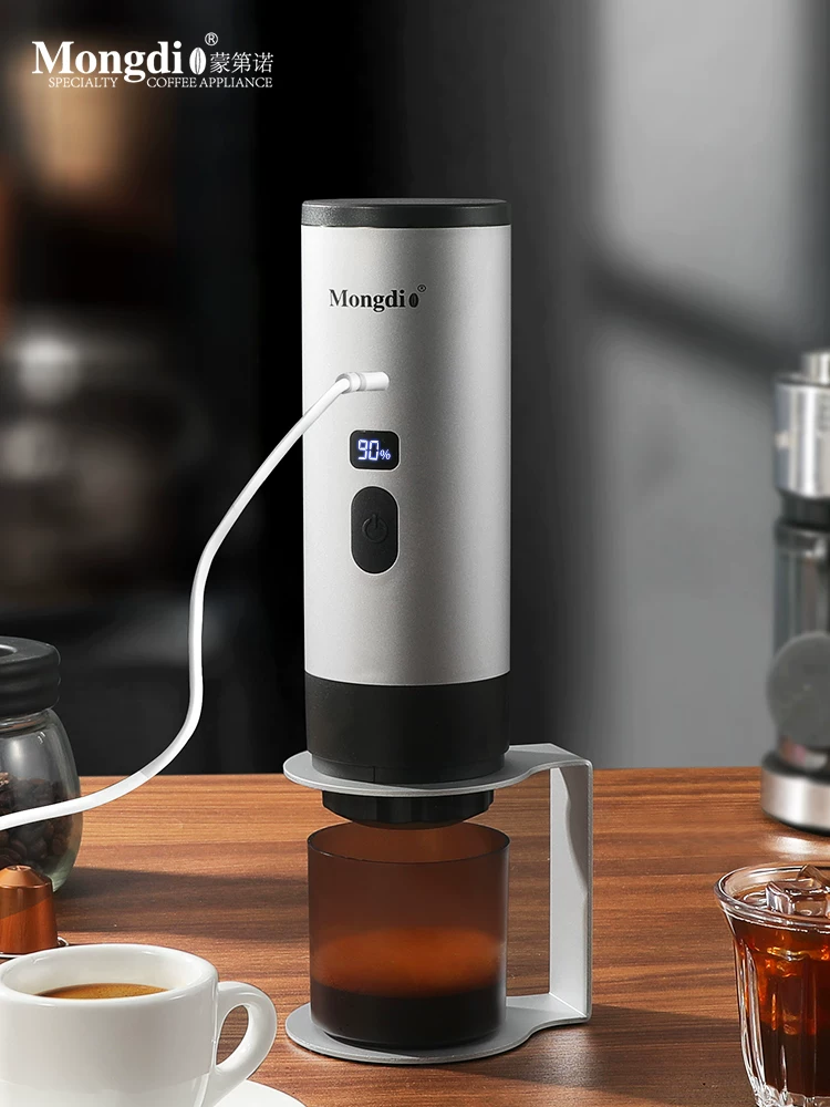 Máy pha cà phê viên nén Mongdio, máy pha cà phê espresso di động, máy chiết xuất bột cà phê, máy làm nóng điện, máy viên nén S6