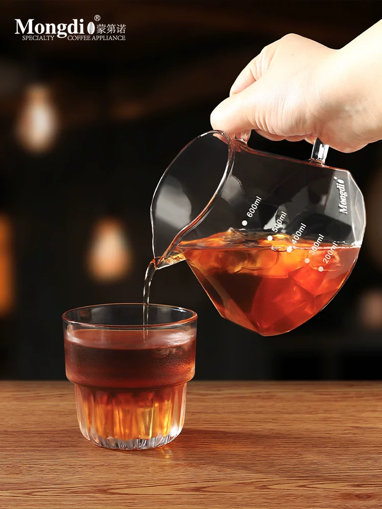 Bộ pha cà phê Pour-over Mongdio V60, cốc lọc cà phê, ấm pha cà phê, ấm chia sẻ, bộ pha cà phê bằng thủy tinh