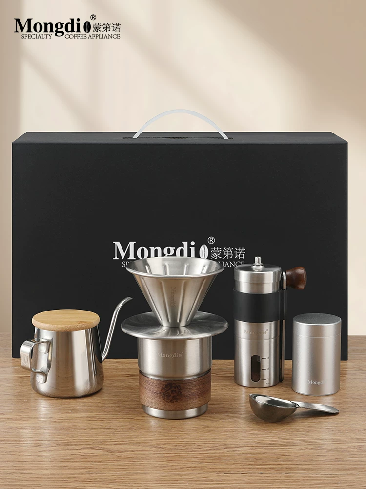 Bộ ấm pha cà phê thủ công Mongdio hộp quà tặng quà tặng sinh nhật cho phụ nữ Quà tặng năm mới cho nam giới quà lưu niệm họp thường niên