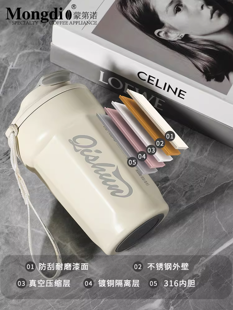 Cốc giữ nhiệt cà phê Mongdio, cốc cà phê di động, cốc nước, cốc du lịch cà phê cao cấp, cốc inox