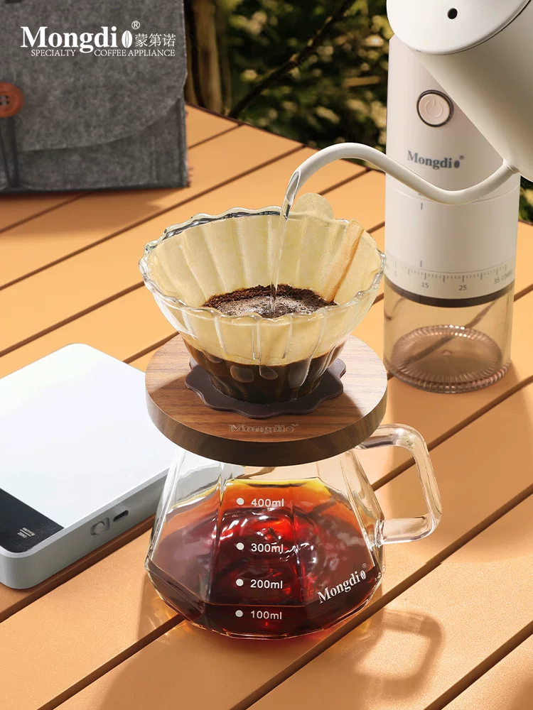 Bộ ấm pha cà phê thủ công Mongdio, thiết bị pha cà phê ngoài trời, máy pha cà phê di động, dụng cụ pha cà phê du lịch